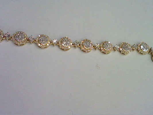 10KT 3.64CT D-NECKLACE BAGUETTES