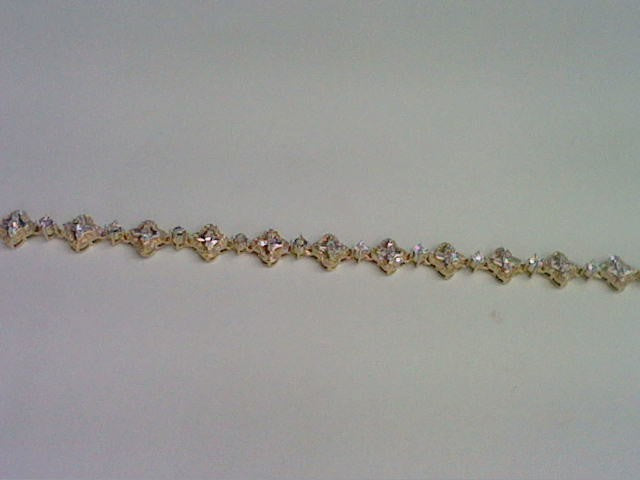 10KT 2.21CT D-NECKLACE BAGUETTES "CLOVER"