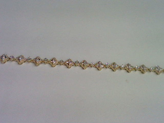 10KT 2.21CT D-NECKLACE BAGUETTES "CLOVER"