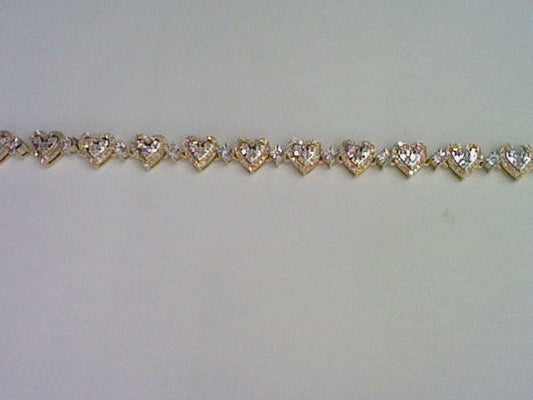 10KT 3.22CT D-NECKLACE "HEART" BAGUETTES