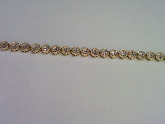 10KT 4.01CT D-NECKLACE BAGUETTES
