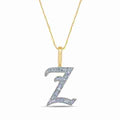10KT 0.53CT D- TATTOO BAGUETTE INITIAL Z""
