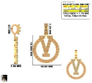 10KT 0.19CT D- FANUC INITIAL V""