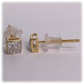 CLOSEOUT 10KT 0.04-0.05CT D-EARRINGS