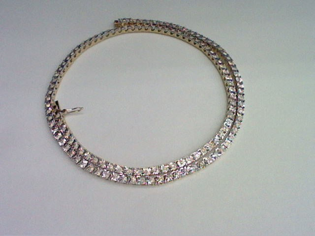 10KT 2.68CT D- NECKLACE "FOUR PRONGS FANUC"