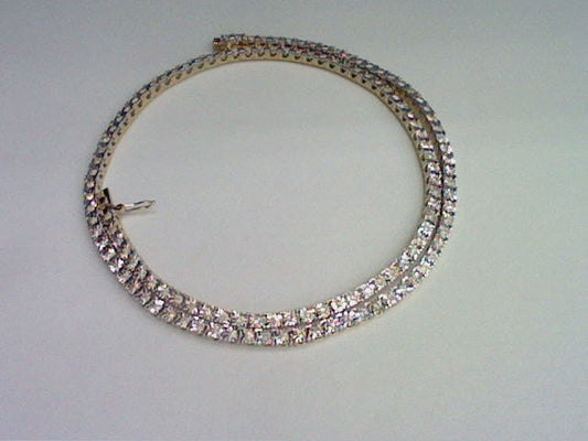 10KT 2.68CT D- NECKLACE "FOUR PRONGS FANUC"