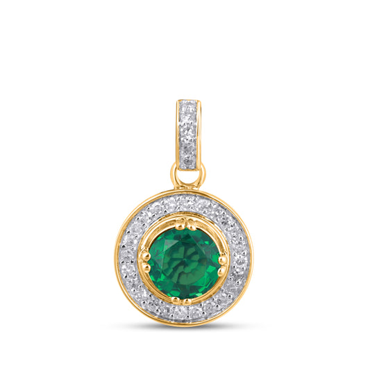 10KT 0.11-0.12CT D-"EMERALD" PENDANT
