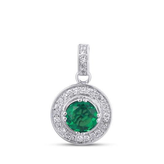 10KT 0.11-0.12CT D-"EMERALD" PENDANT