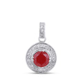 10KT 0.11-0.12CT D-"RUBY" PENDANT