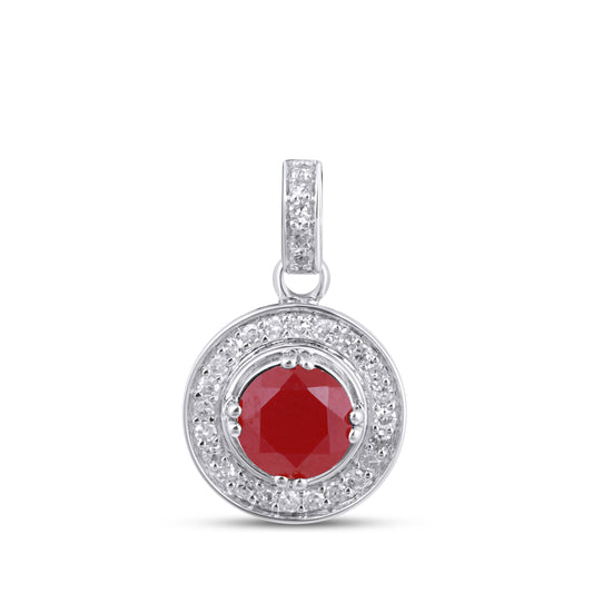 10KT 0.11-0.12CT D-"RUBY" PENDANT