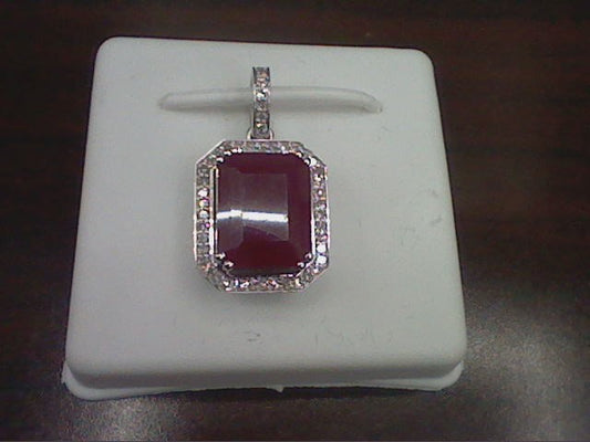 10KT 0.19CT D-"RUBY" PENDANT