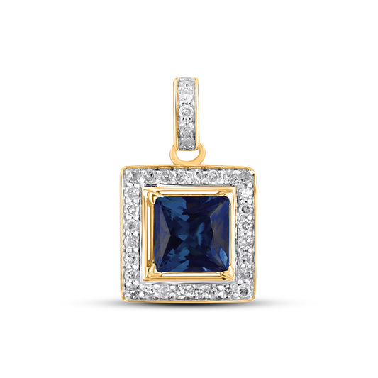 10KT 0.13CT D-"SAPHIRE" (PENDANT)