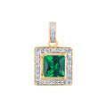 10KT 0.13CT D-"EMERALD" PENDANT