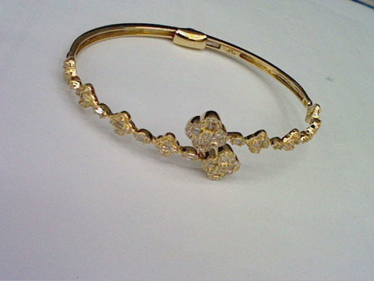 10KT 0.65CT D-BYPASS BANGLE