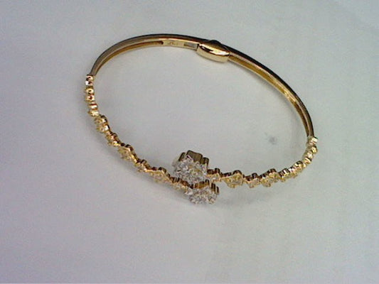 10KT 0.67CT D-BYPASS BANGLE