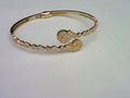 10KT 0.87CT D-BYPASS BANGLE