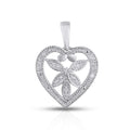 925 SS 0.05CT D- LADIES PENDANT HEART""
