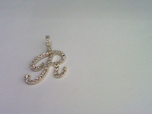 10KT 0.27CT D- FANUC CURSIVE INITIAL R""