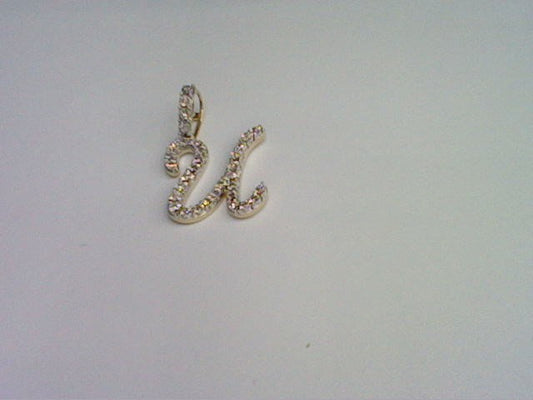 10KT 0.20CT D- FANUC CURSIVE INITIAL U""