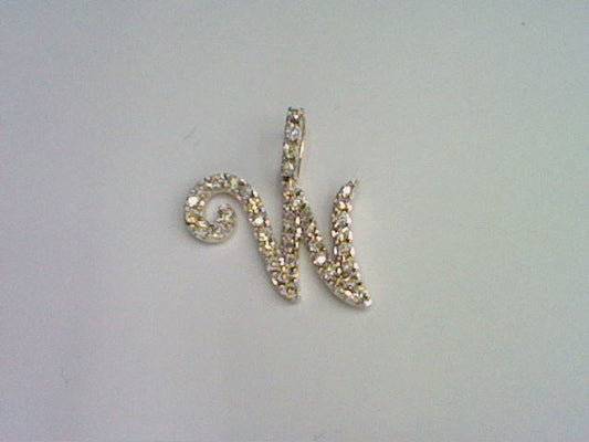 10KT 0.27CT D- FANUC CURSIVE INITIAL W""