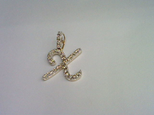 10KT 0.18CT D- FANUC CURSIVE INITIAL X""