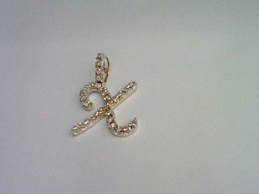 10KT 0.18CT D- FANUC CURSIVE INITIAL X""