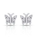925 SS 0.02CT D- EARRINGS "BUTTERFLY"