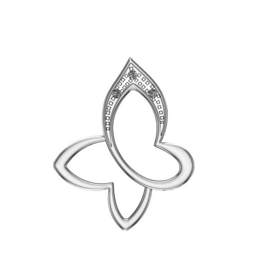 925 SS 0.015CT D- LADIES PENDANT "BUTTERFLY"