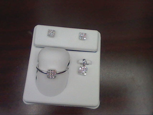 10KT 0.33CT D-SET (RING, PENDANT & EARRINGS)