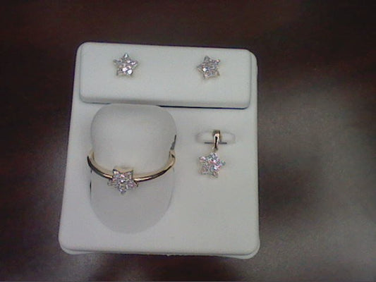 10KT 0.30CT D-SET (RING, PENDANT & EARRINGS)