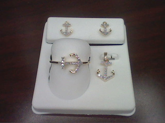10KT 0.25CT D-SET (RING, PENDANT & EARRINGS)