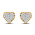 CLOSEOUT 10KT 0.04-0.05CT D-EARRINGS "HEART"