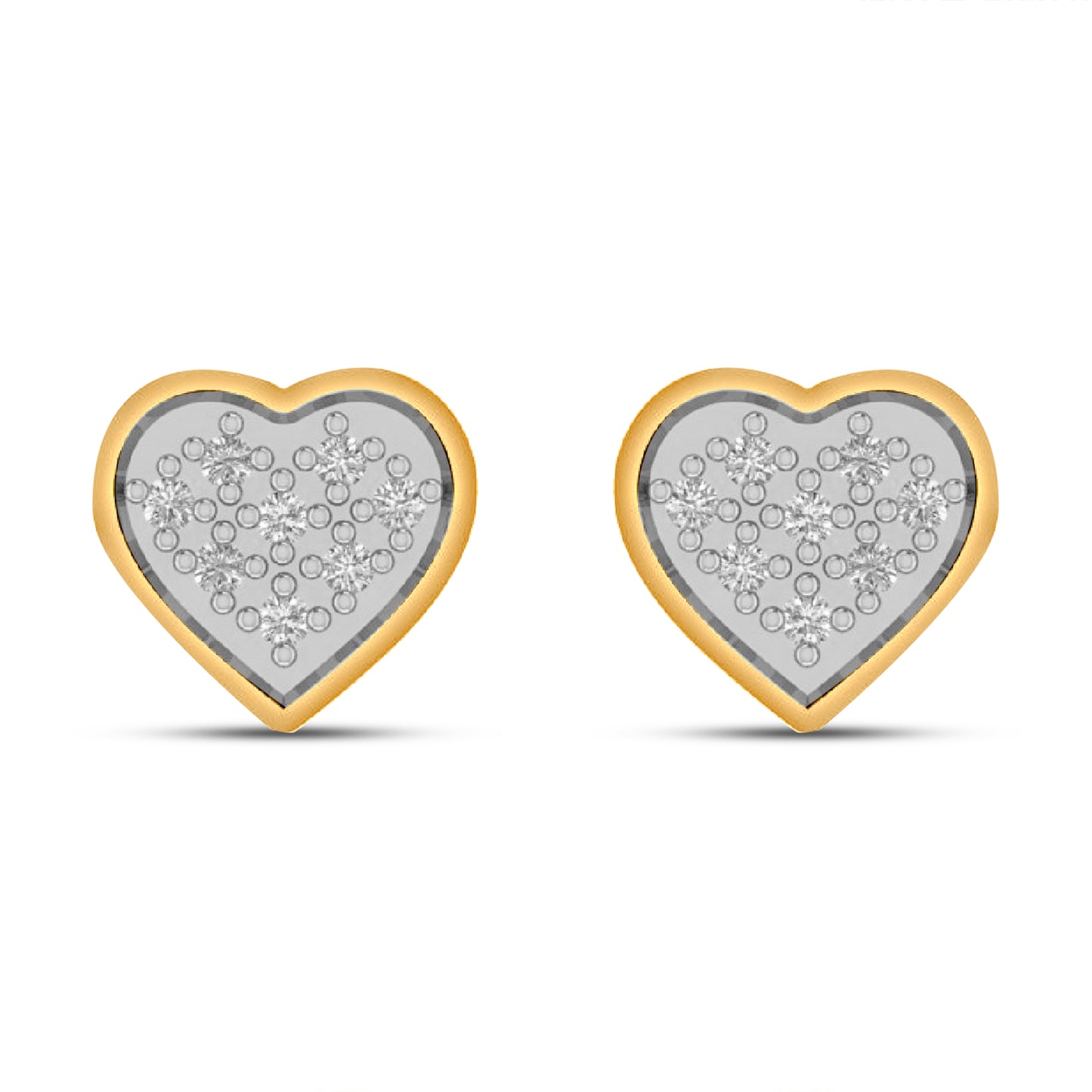 CLOSEOUT 10KT 0.04-0.05CT D-EARRINGS "HEART"