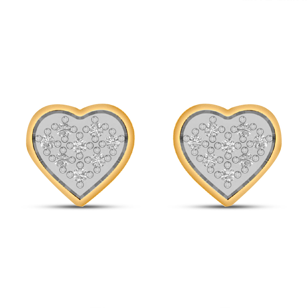 CLOSEOUT 10KT 0.04-0.05CT D-EARRINGS "HEART"