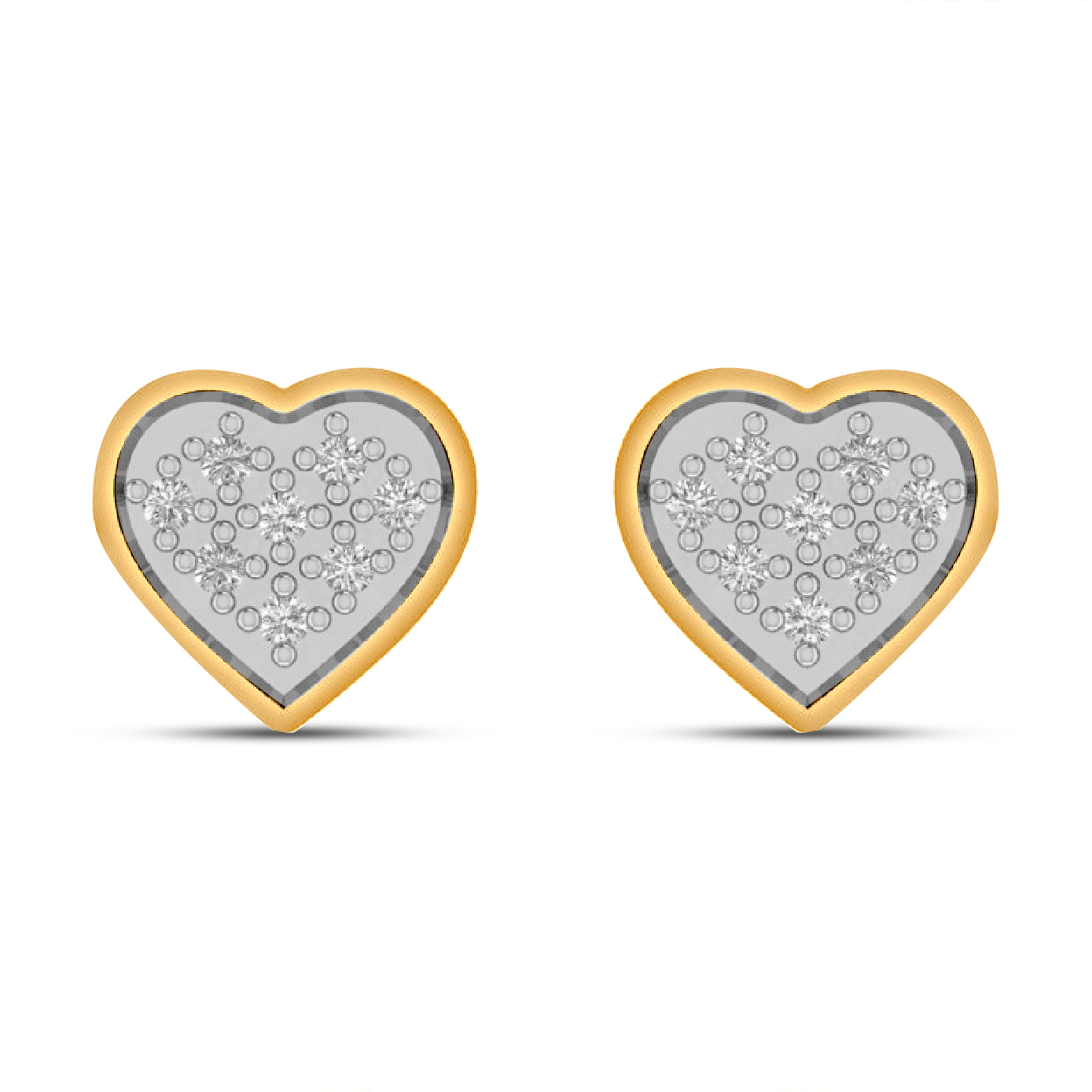 CLOSEOUT 10KT 0.04-0.05CT D-EARRINGS "HEART"
