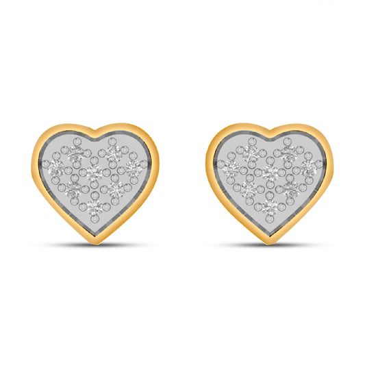 CLOSEOUT 10KT 0.04-0.05CT D-EARRINGS "HEART"