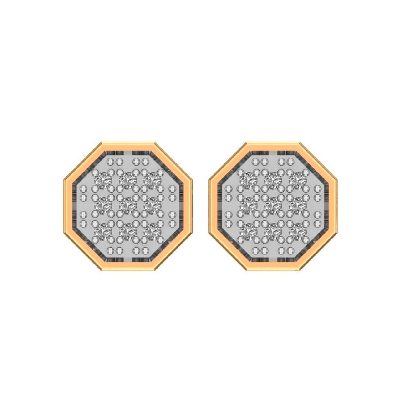 CLOSEOUT 10KT 0.05CT D-DARK POLISH EARRINGS