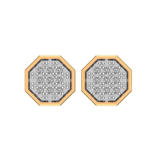 CLOSEOUT 10KT 0.05CT D-DARK POLISH EARRINGS