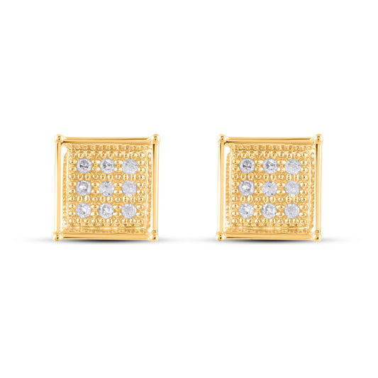 CLOSEOUT 10KT 0.05CT D-DARK POLISH EARRINGS