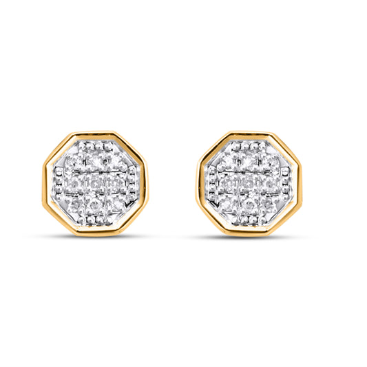 CLOSEOUT 10KT 0.05CT D- EARRINGS