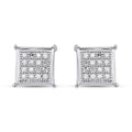 CLOSEOUT 10KT 0.10CT D-EARRINGS"SQUARE"
