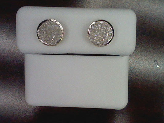 CLOSEOUT 10KT 0.15CT D-EARRINGS"ROUND"