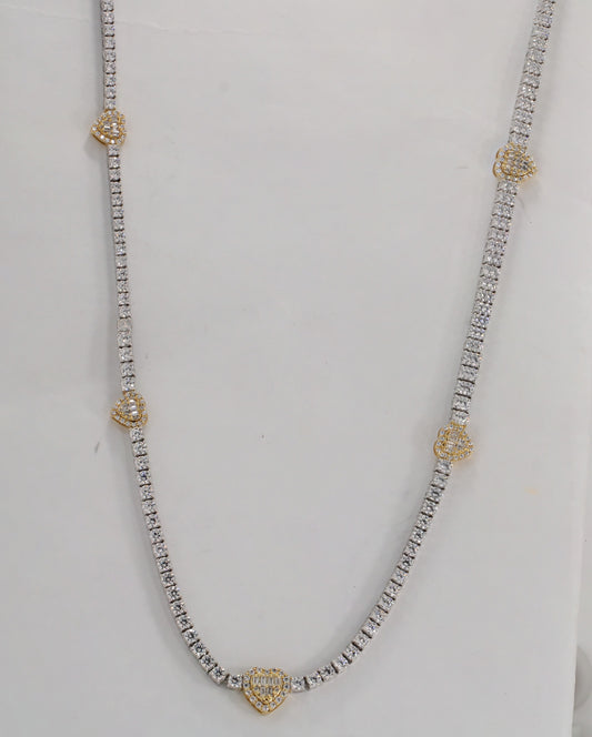 10KT 7.80-7.90CT D- NECKLACE