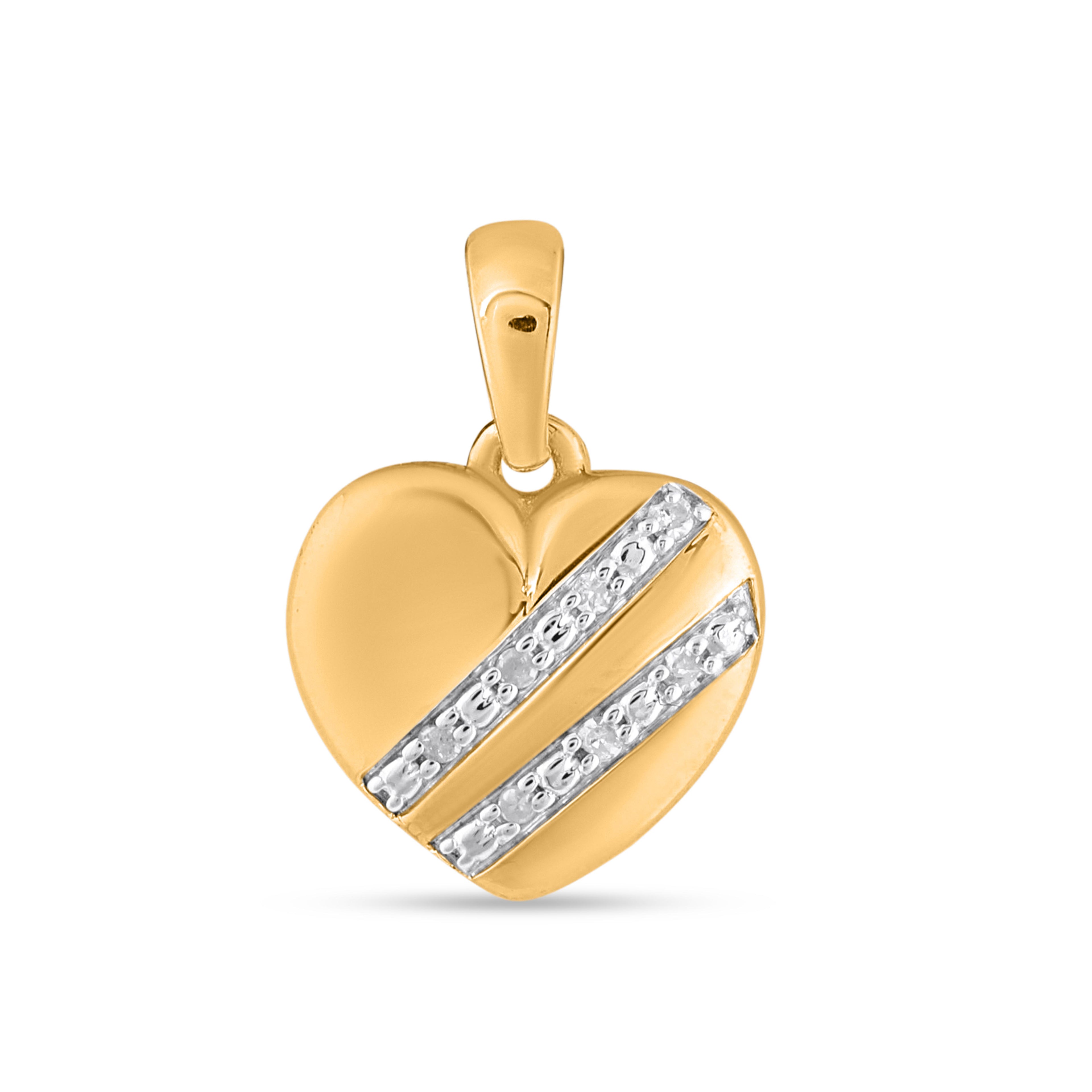925 SS 0.04CT D- PENDANT "HEART"