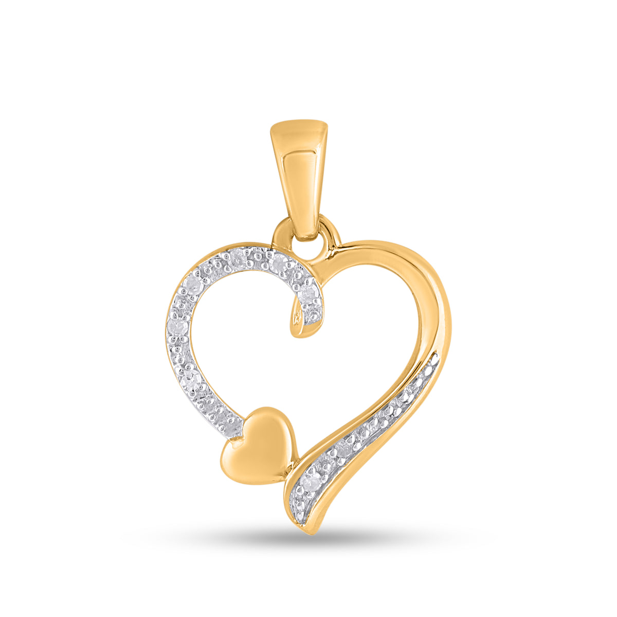 925 SS 0.04CT D- PENDANT "HEART"