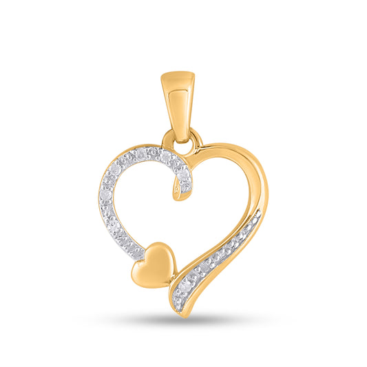 925 SS 0.04CT D- PENDANT "HEART"