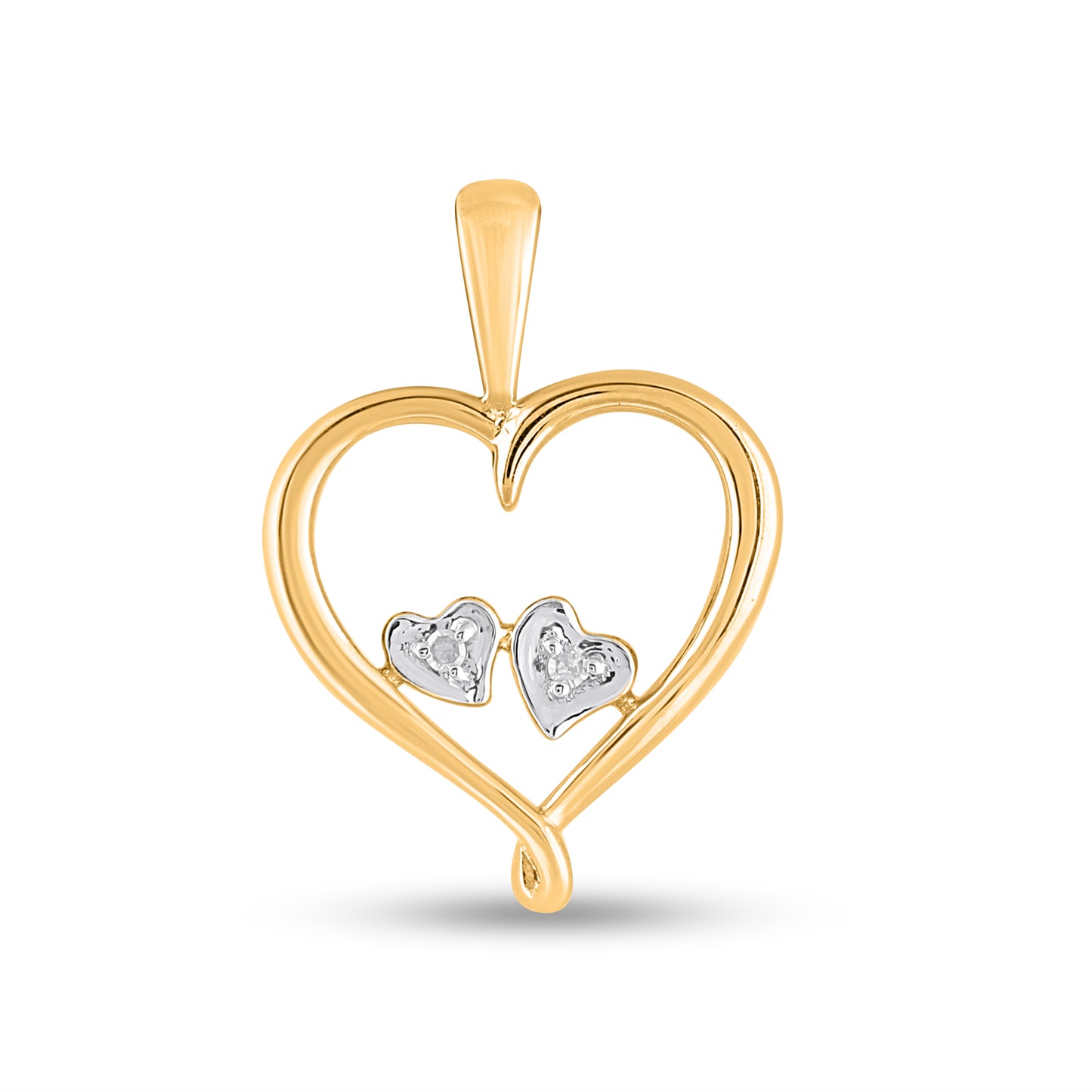 925 SS 0.01CT D- PENDANT "HEART"