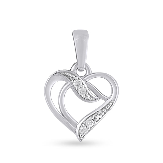 925 SS 0.03CT D- PENDANT "HEART"