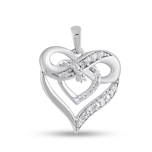 925 SS 0.07CT D- PENDANT "HEART"