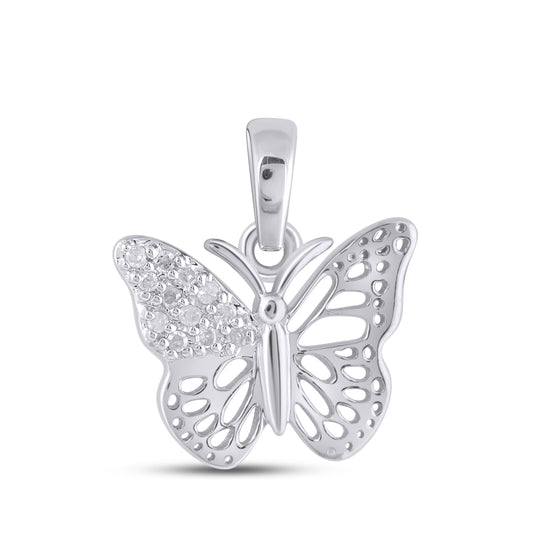 925 SS 0.05CT D- PENDANT "BUTTERFLY"